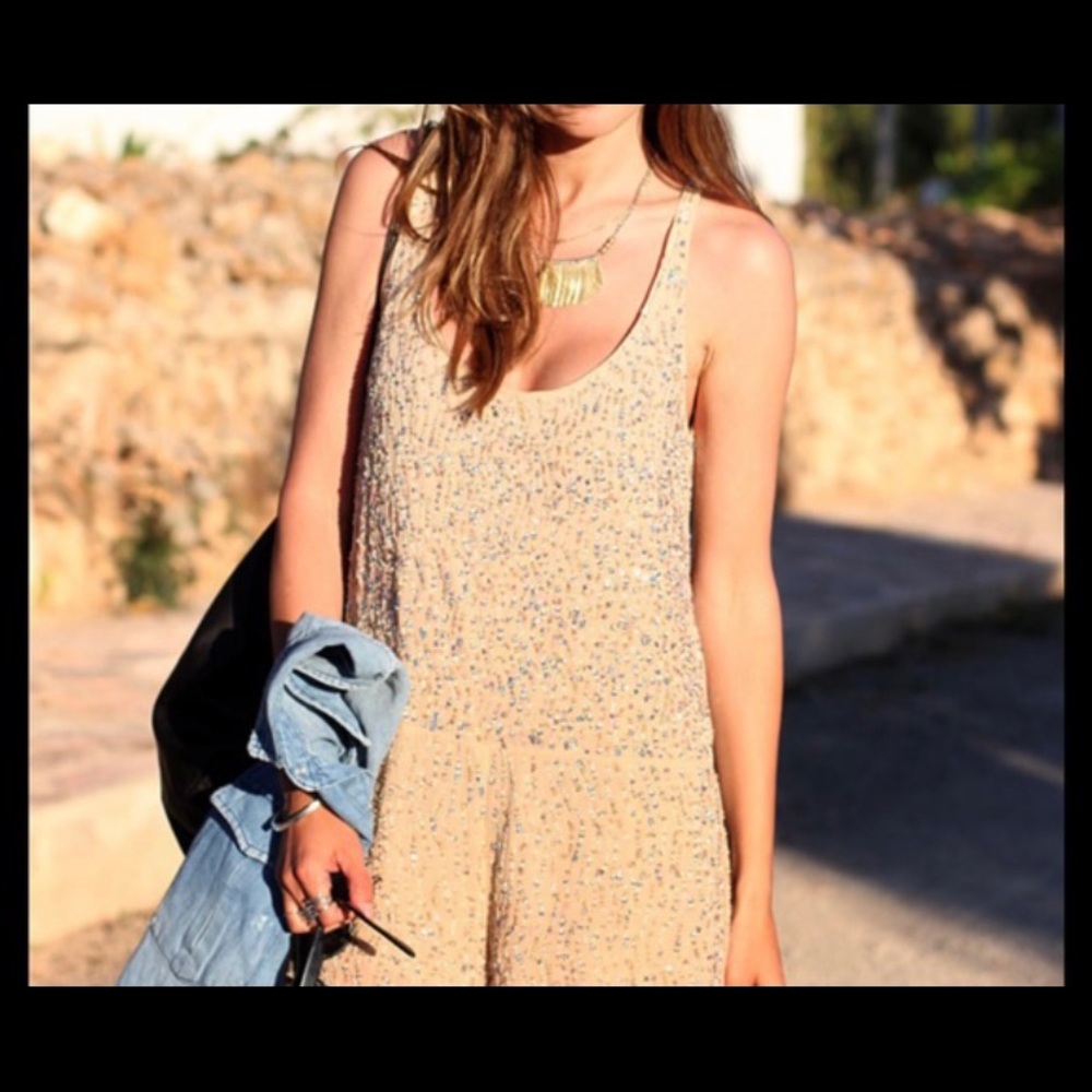 Zara Holiday 2014 Sequin short romper xsmall
